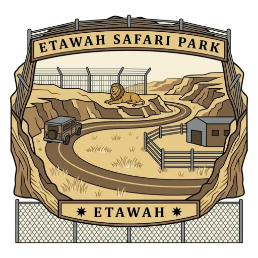Etawah Safari Park travel stamp