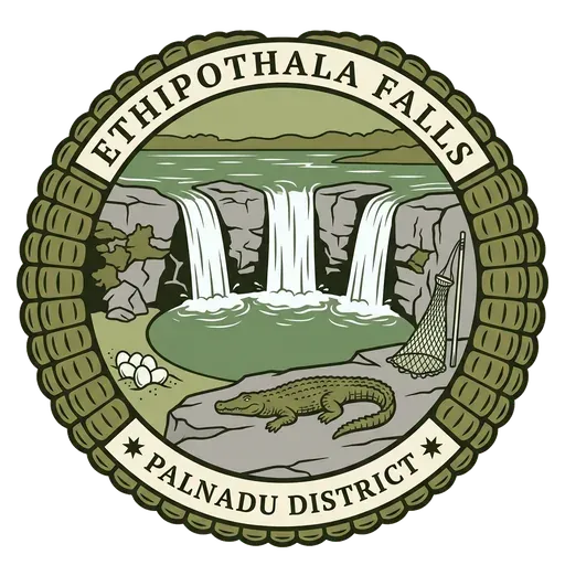 Ethipothala Falls travel stamp