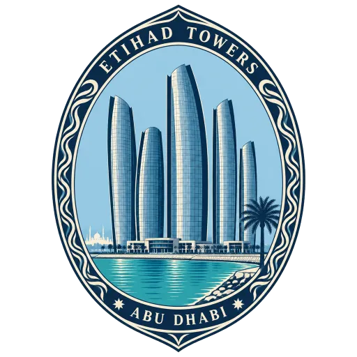 Etihad Towers travel stamp