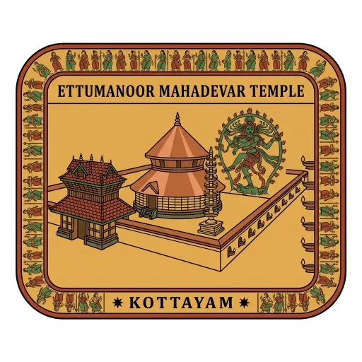 Ettumanoor Mahadevar Temple travel stamp