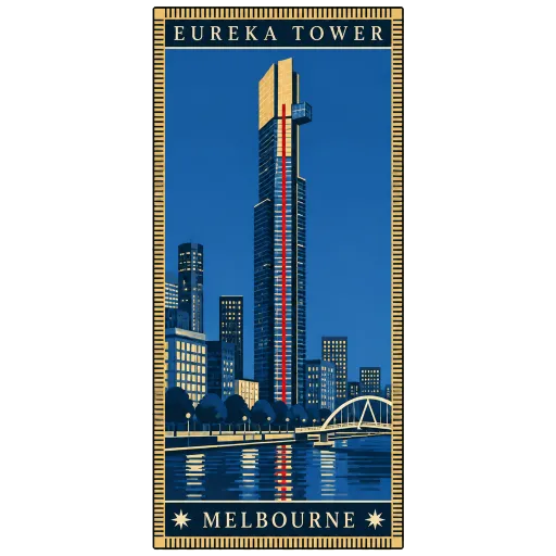 Eureka Tower travel stamp
