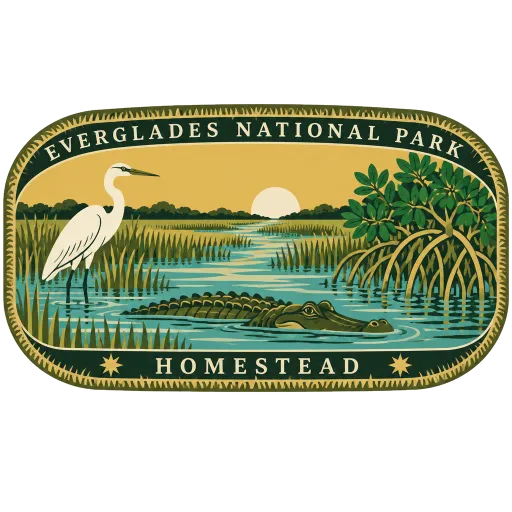 Everglades National Park travel stamp