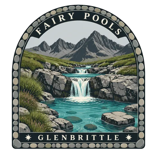 Fairy Pools travel stamp