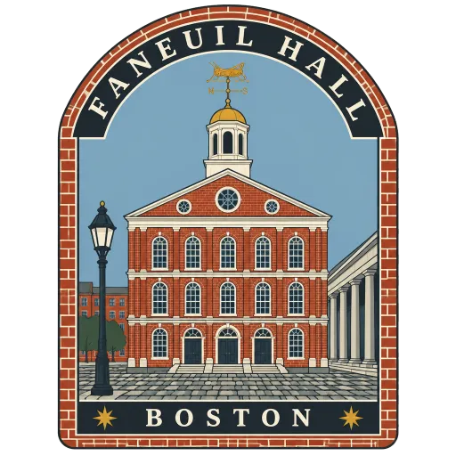 Faneuil Hall travel stamp