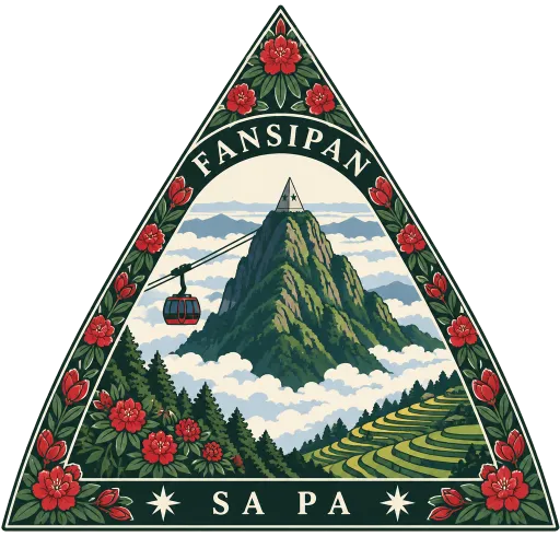 Fansipan travel stamp