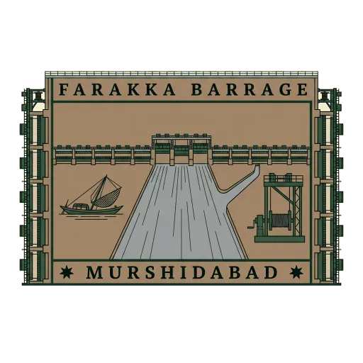 Farakka Barrage travel stamp