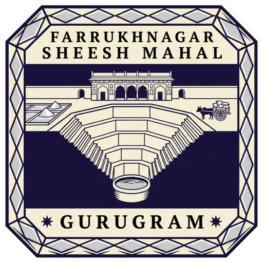 Farrukhnagar Sheesh Mahal travel stamp