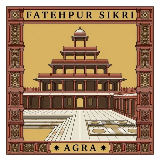 Fatehpur Sikri travel stamp