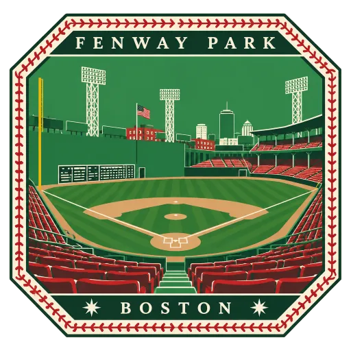 Fenway Park travel stamp