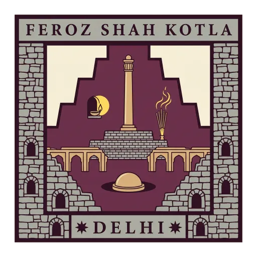 Feroz Shah Kotla travel stamp