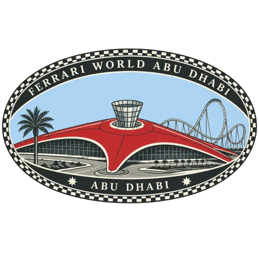 Ferrari World Abu Dhabi travel stamp