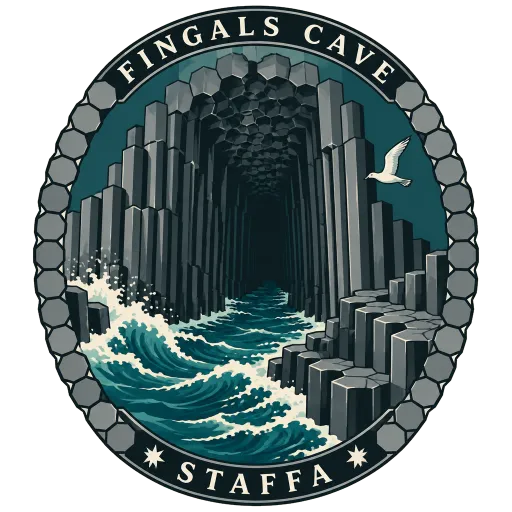Fingal's Cave travel stamp
