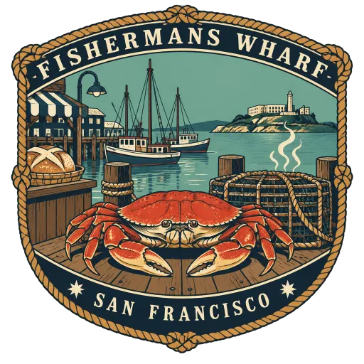 Fisherman's Wharf travel stamp