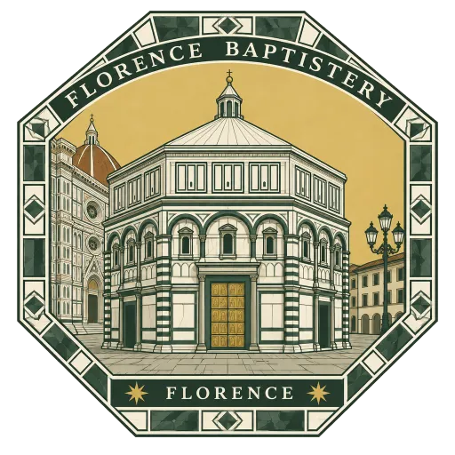 Florence Baptistery travel stamp