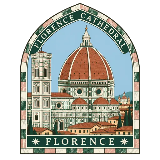 Florence Cathedral travel stamp