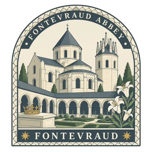 Fontevraud Abbey travel stamp