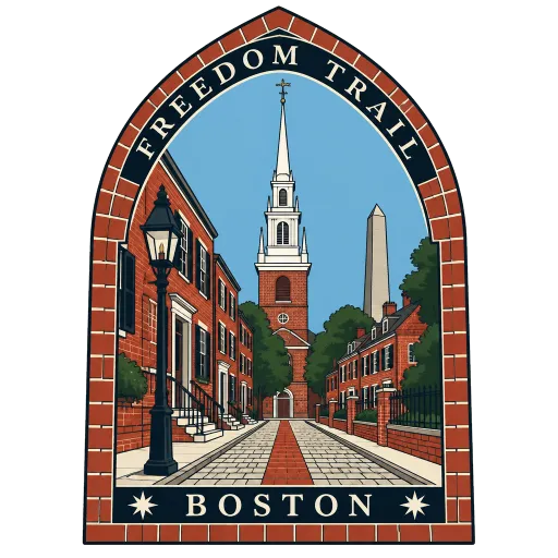 Freedom Trail travel stamp