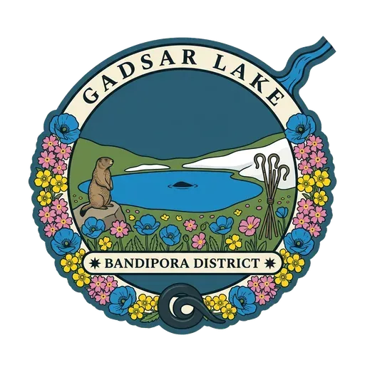Gadsar Lake travel stamp