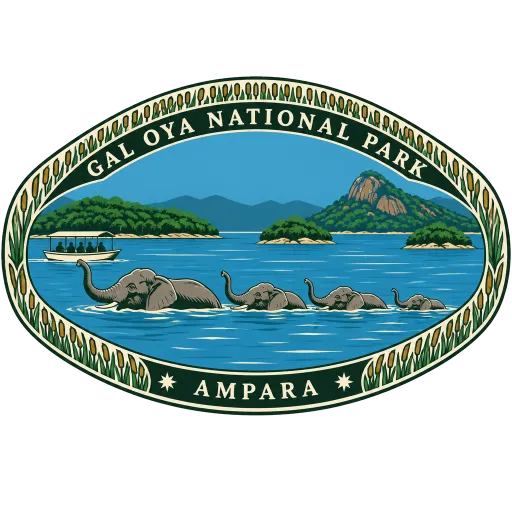 Gal Oya National Park travel stamp