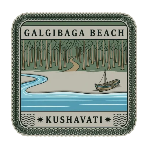 Galgibaga Beach travel stamp