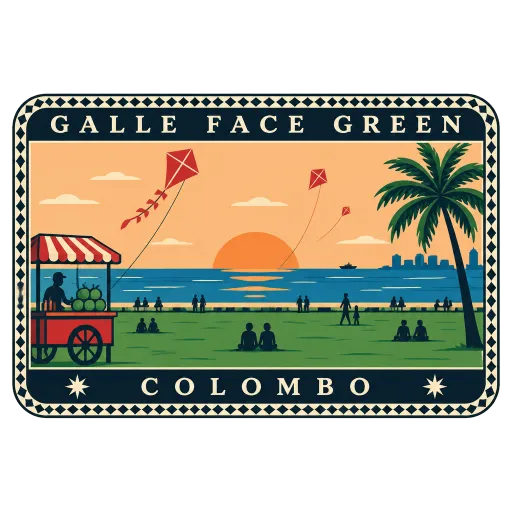 Galle Face Green travel stamp