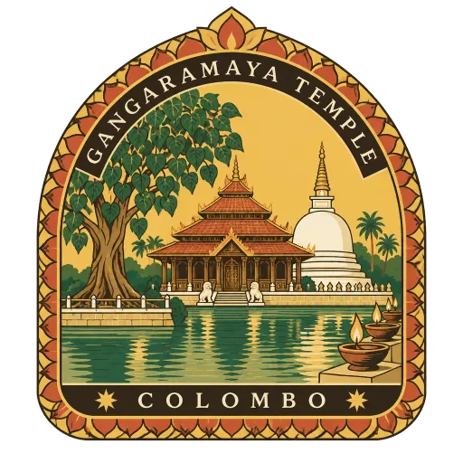 Gangaramaya Temple travel stamp