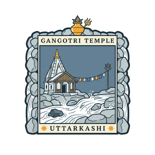 Gangotri Temple travel stamp