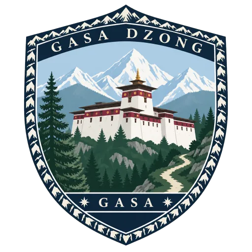 Gasa Dzong travel stamp