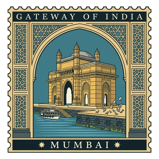 Gateway of India travel stamp