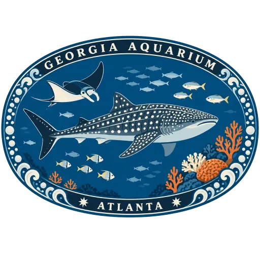 Georgia Aquarium travel stamp