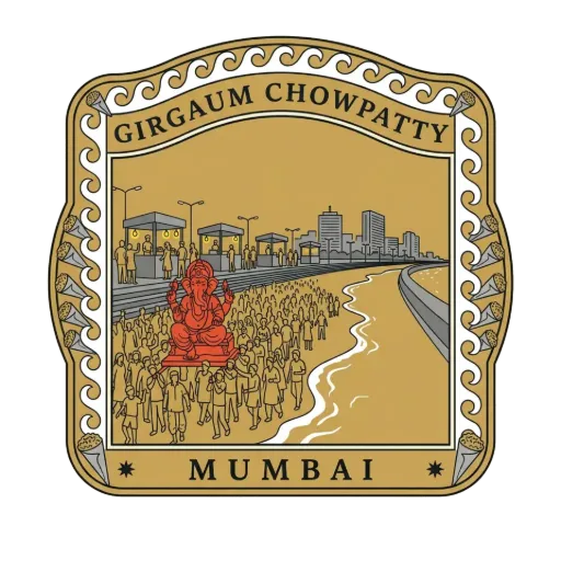Girgaum Chowpatty travel stamp
