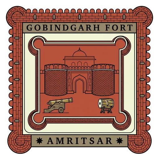 Gobindgarh Fort travel stamp