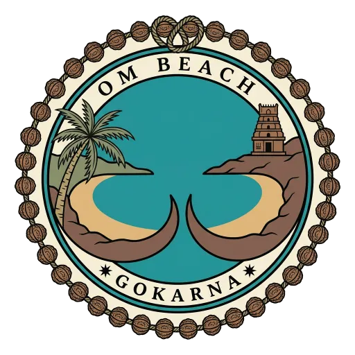 Om Beach travel stamp