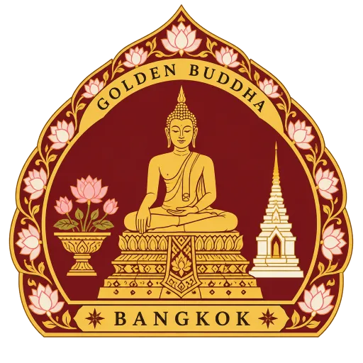 Golden Buddha travel stamp