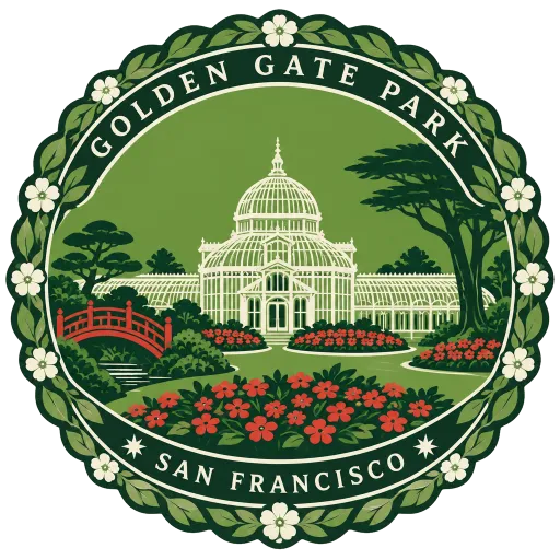 Golden Gate Park travel stamp