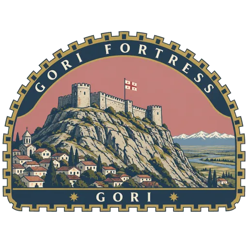 Gori Fortress travel stamp