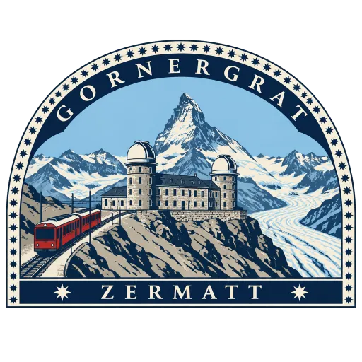 Gornergrat travel stamp