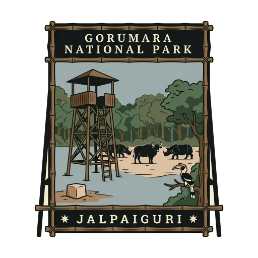 Gorumara National Park travel stamp