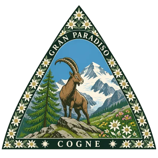 Gran Paradiso National Park travel stamp