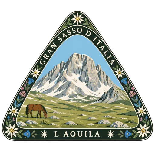 Gran Sasso d'Italia travel stamp