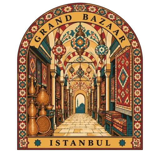 Grand Bazaar travel stamp