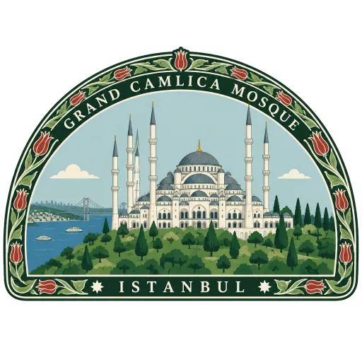 Grand Çamlıca Mosque travel stamp