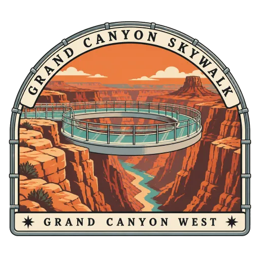 Grand Canyon Skywalk travel stamp