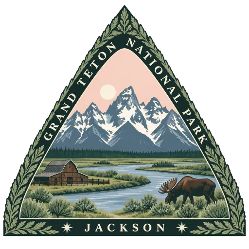 Grand Teton National Park travel stamp