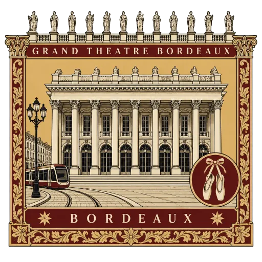 Grand Théâtre de Bordeaux travel stamp