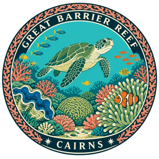 Great Barrier Reef travel stamp