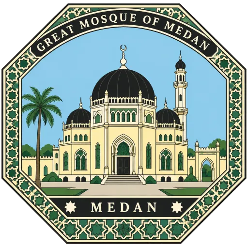 Great Mosque of Medan travel stamp