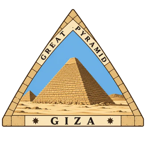 Great Pyramid of Giza travel stamp