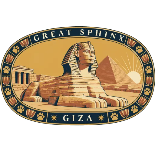 Great Sphinx of Giza travel stamp