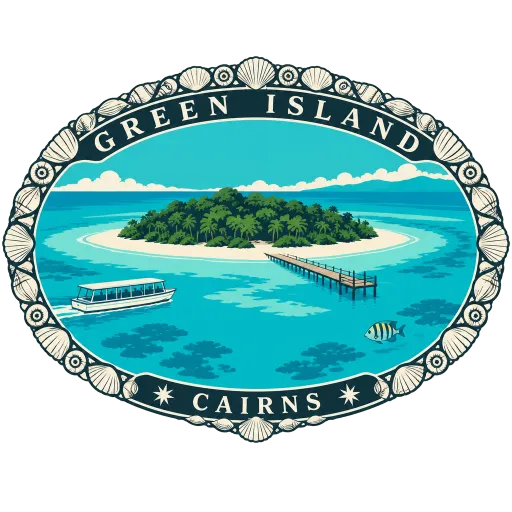 Green Island travel stamp